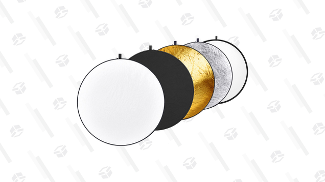 If you just want to redirect ambient light onto your subject, a set of reflectors like this is an affordable and easy lighting solution, no batteries required.